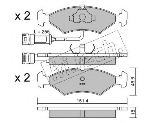 set placute frana,frana disc