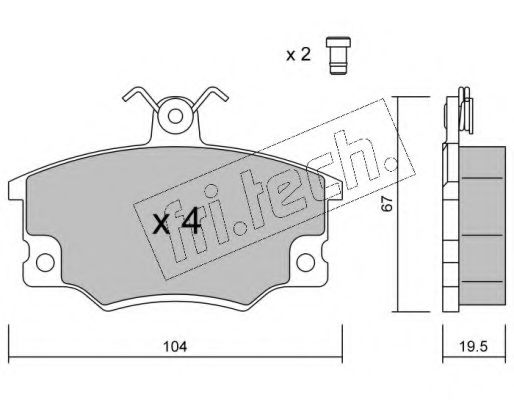 set placute frana,frana disc