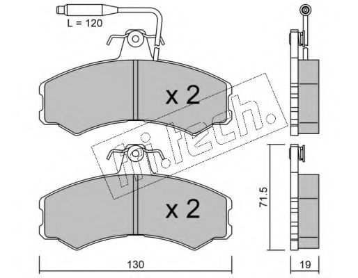 set placute frana,frana disc