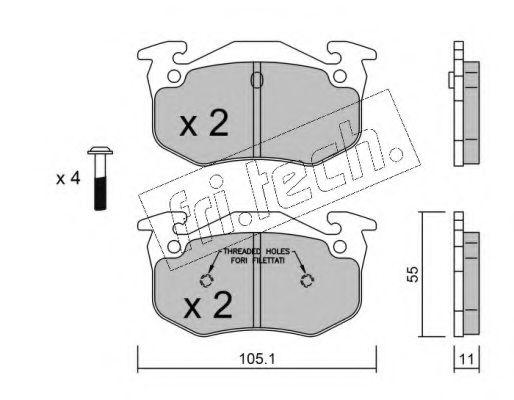 set placute frana,frana disc