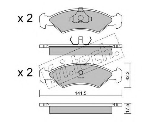 set placute frana,frana disc