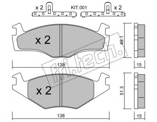 set placute frana,frana disc