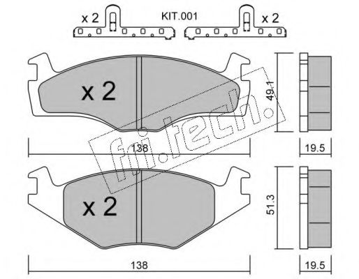 set placute frana,frana disc