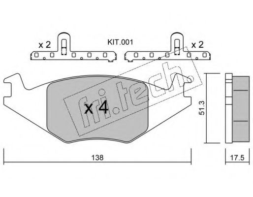 set placute frana,frana disc