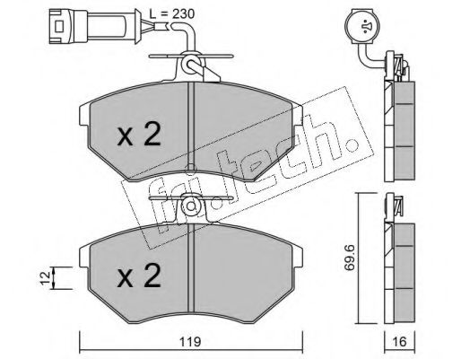 set placute frana,frana disc