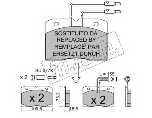 set placute frana,frana disc