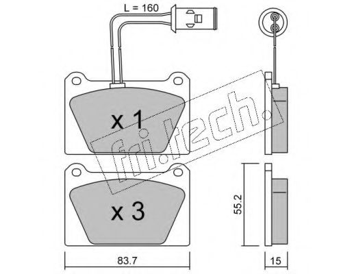 set placute frana,frana disc