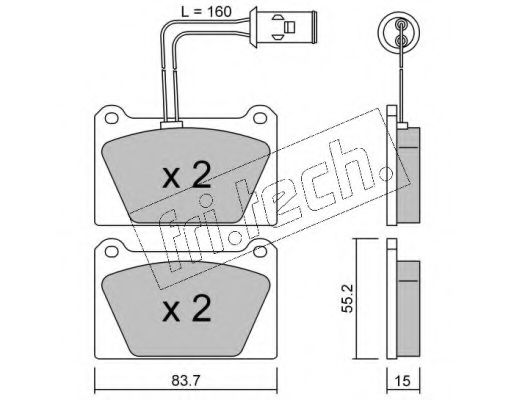 set placute frana,frana disc