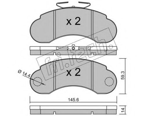 set placute frana,frana disc