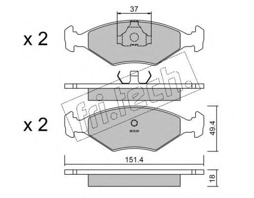 set placute frana,frana disc