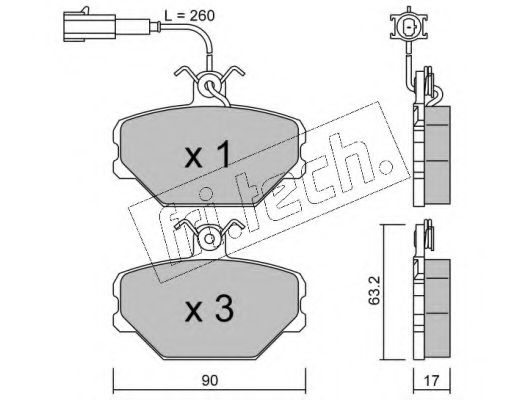 set placute frana,frana disc