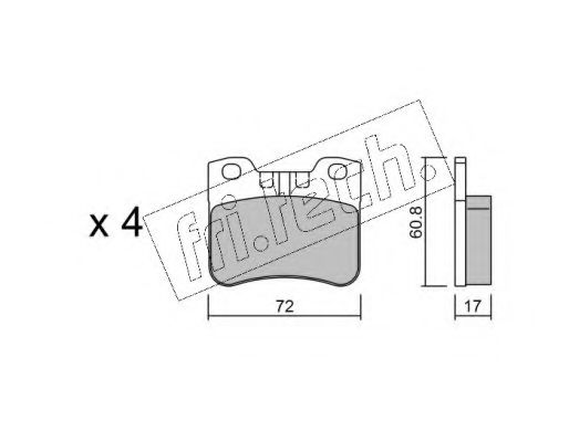 set placute frana,frana disc