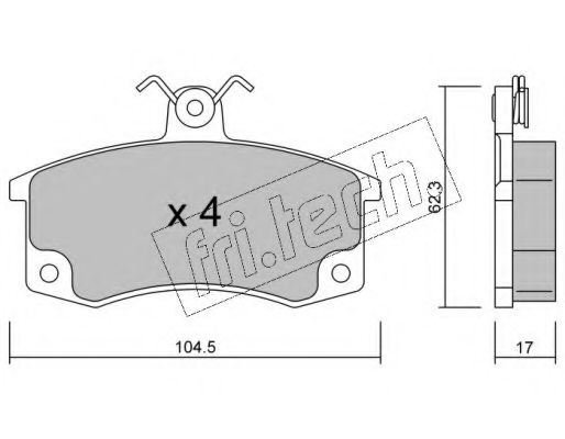 set placute frana,frana disc