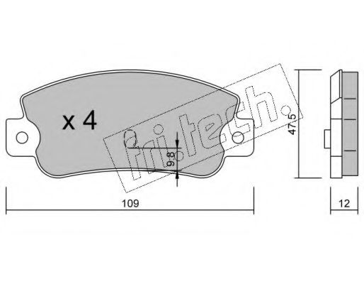 set placute frana,frana disc