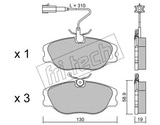 set placute frana,frana disc