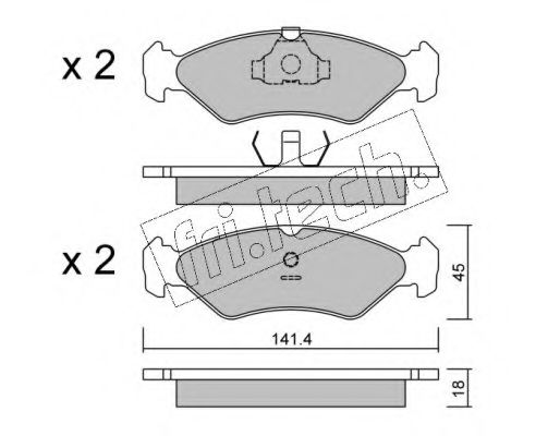 set placute frana,frana disc