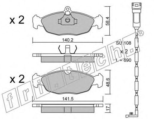 set placute frana,frana disc