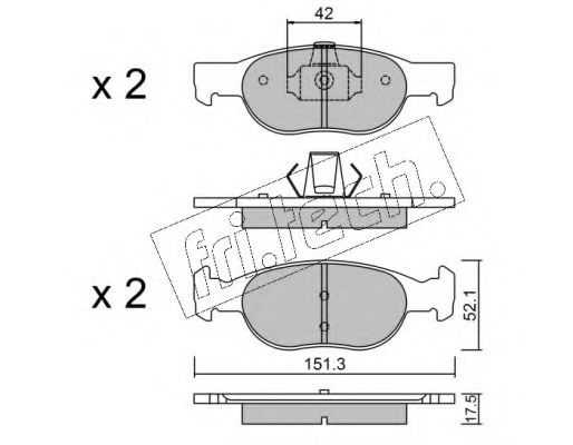 set placute frana,frana disc