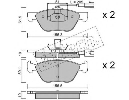 set placute frana,frana disc