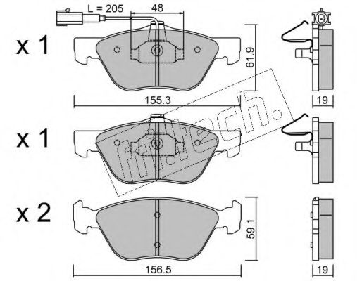 set placute frana,frana disc