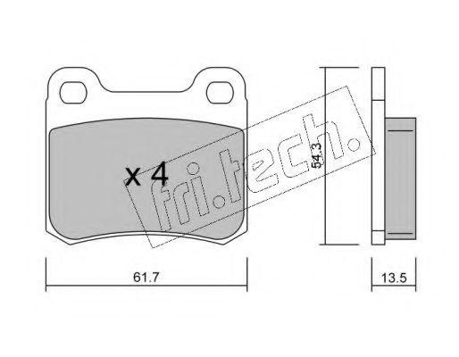 set placute frana,frana disc