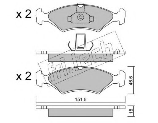 set placute frana,frana disc