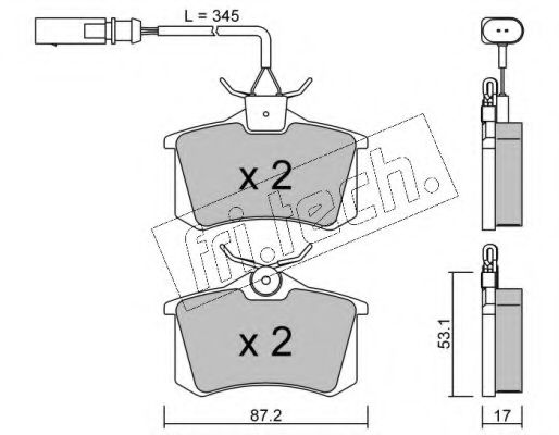 set placute frana,frana disc