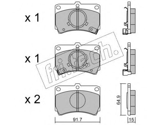 set placute frana,frana disc