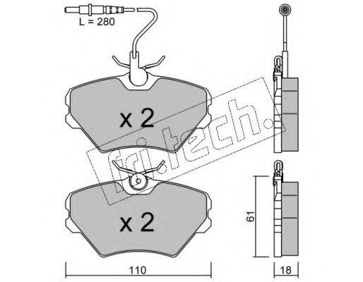 set placute frana,frana disc