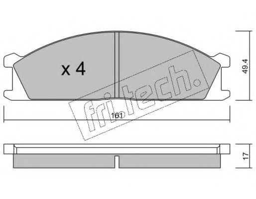 set placute frana,frana disc