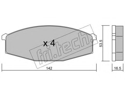 set placute frana,frana disc