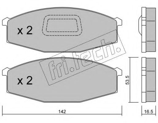 set placute frana,frana disc