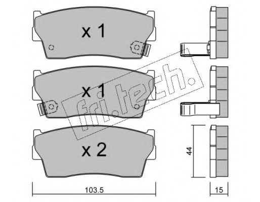 set placute frana,frana disc