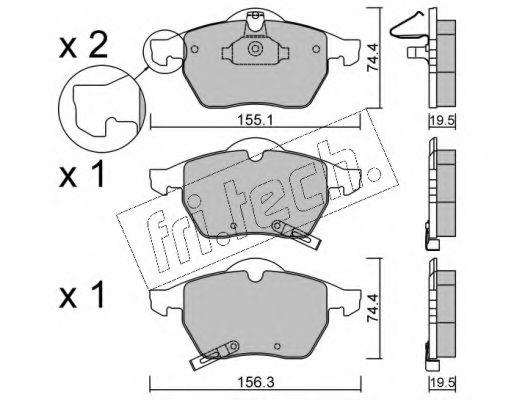 set placute frana,frana disc