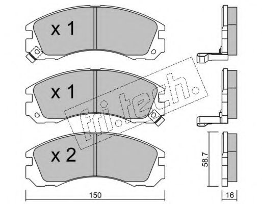 set placute frana,frana disc