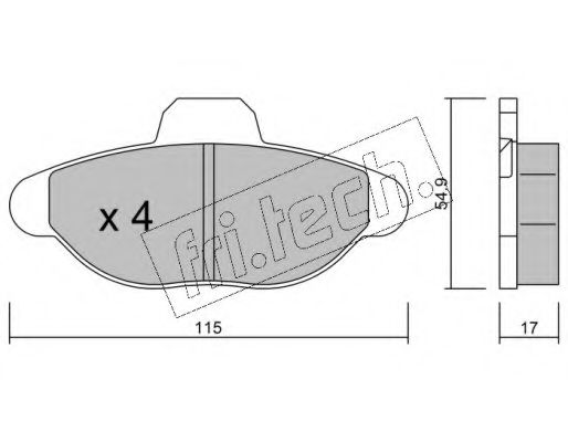 set placute frana,frana disc