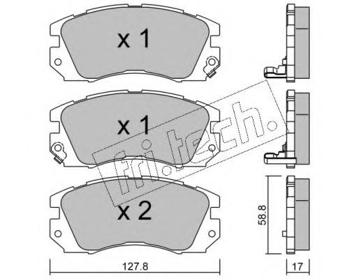 set placute frana,frana disc