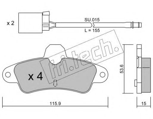 set placute frana,frana disc