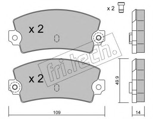 set placute frana,frana disc