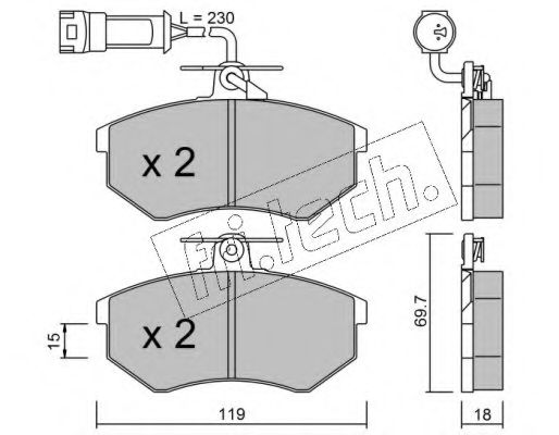 set placute frana,frana disc