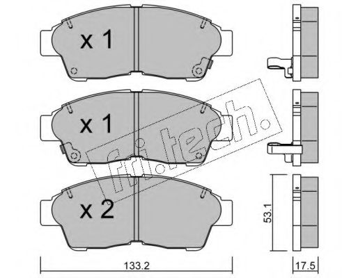 set placute frana,frana disc