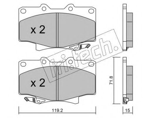 set placute frana,frana disc