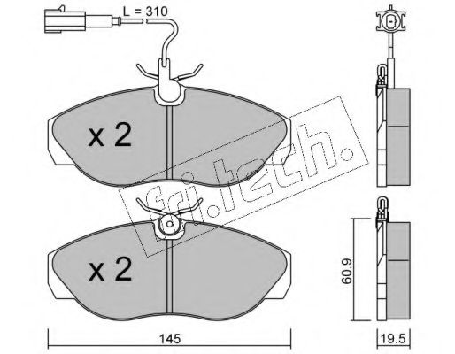 set placute frana,frana disc