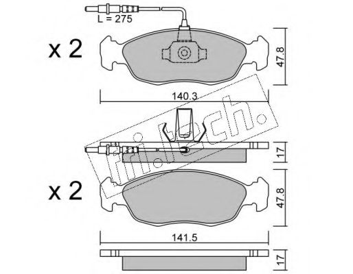 set placute frana,frana disc