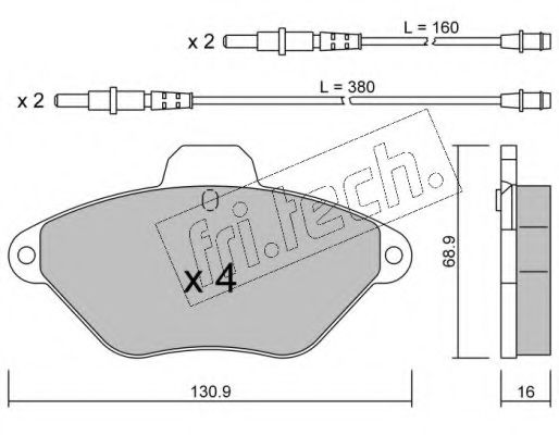 set placute frana,frana disc