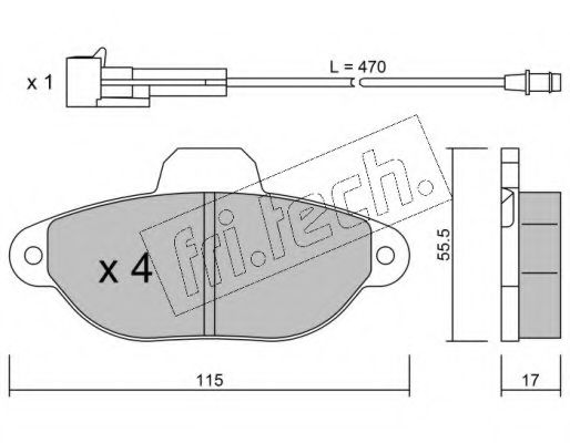 set placute frana,frana disc