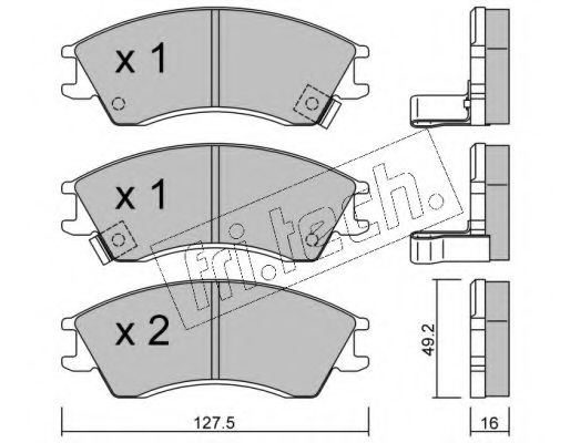 set placute frana,frana disc