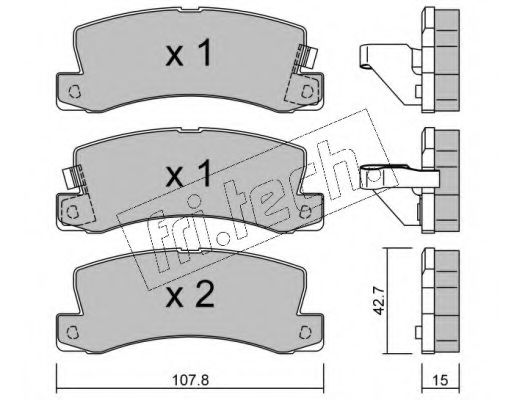 set placute frana,frana disc