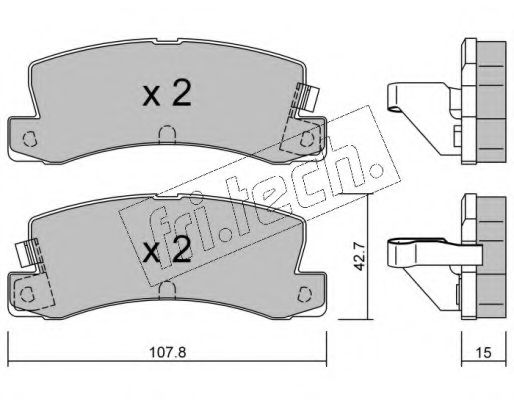 set placute frana,frana disc