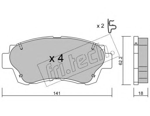 set placute frana,frana disc